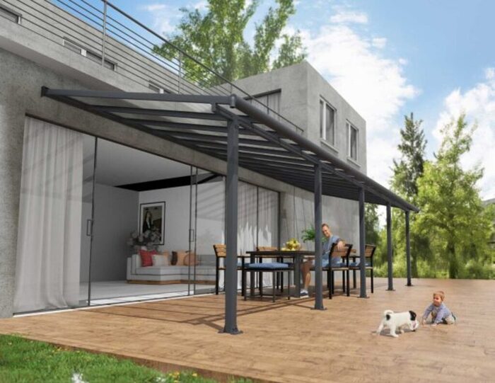 Terrasstak Olympia 28,8 m² Antracit Canopia by Palram